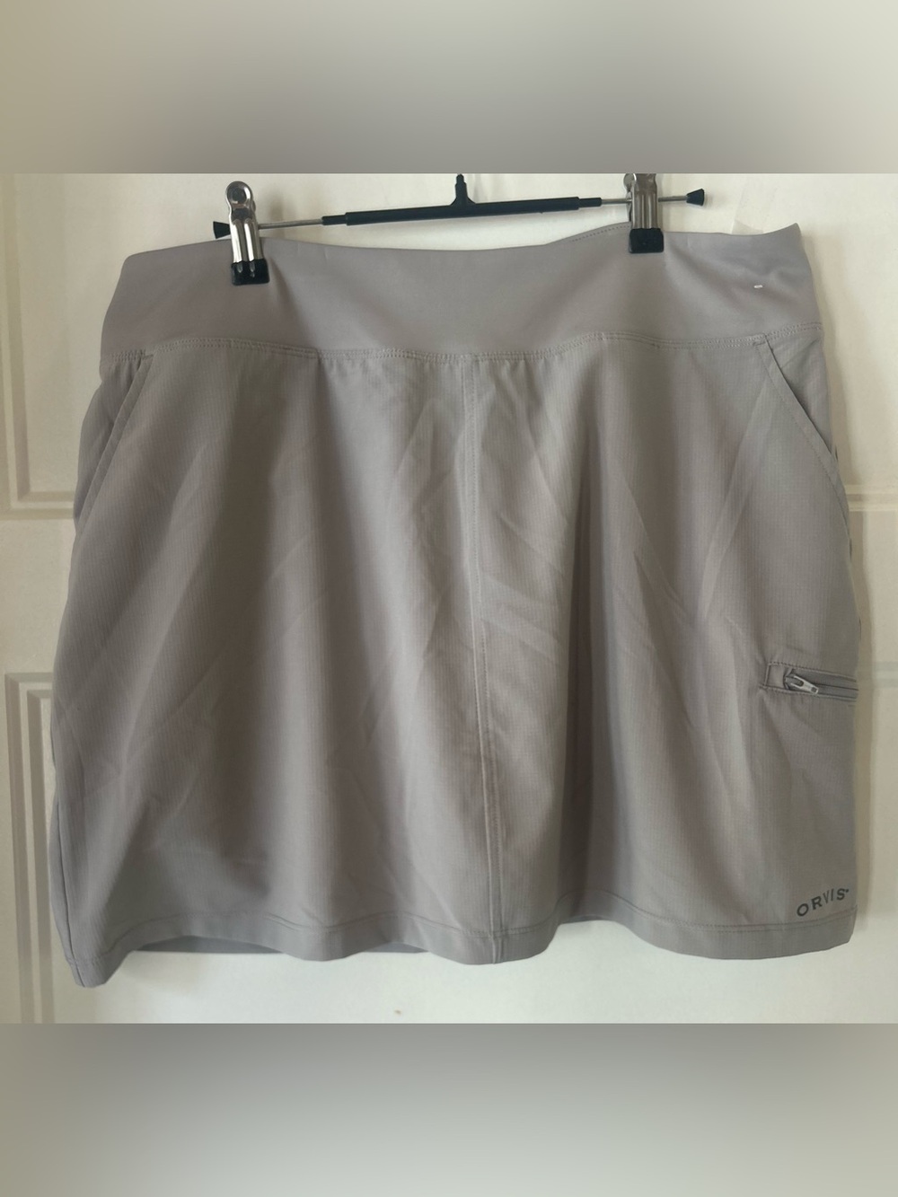 Orvis Gray Performance Ripstop Skort L Built In Shorts Hiking Golf Travel